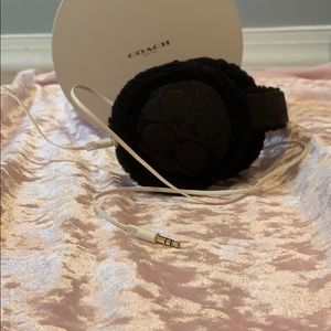 Coach earmuff and headphones